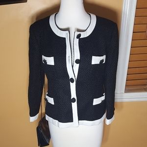 Black and white elegant jacket